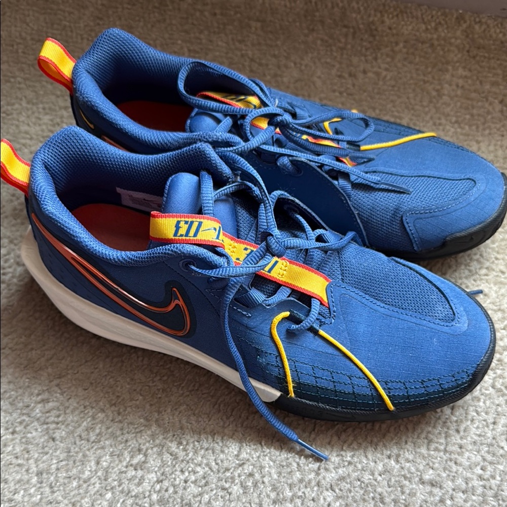 Nike Blue and Yellow Athletic Sneakers